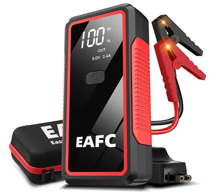 2000A/1200A Jump Starter, Portable Power Bank 12V Car Battery Booster with LED Light For Emergency