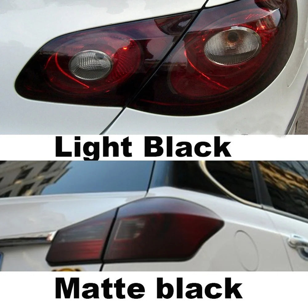 Smoke Black Tint Vinyl Wrap for Automotive Lighting - Self-Adhesive Headlight, Taillight & Fog Light Film for Custom Car Styling