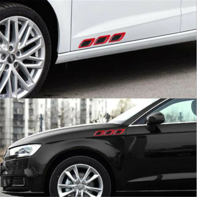 6pc Set Automotive Reflective Decals, Anti-Scratch Safety Warning Sticker for Car Exterior Decorative Accessories