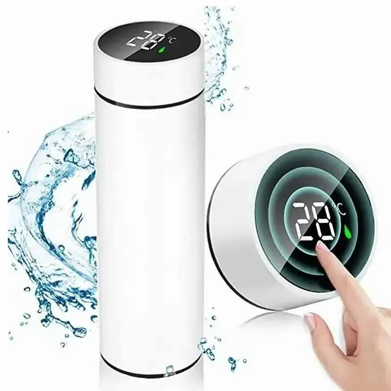 Smart Stainless Steel Thermos with LED Temperature Display - 500ml Insulated Travel Mug