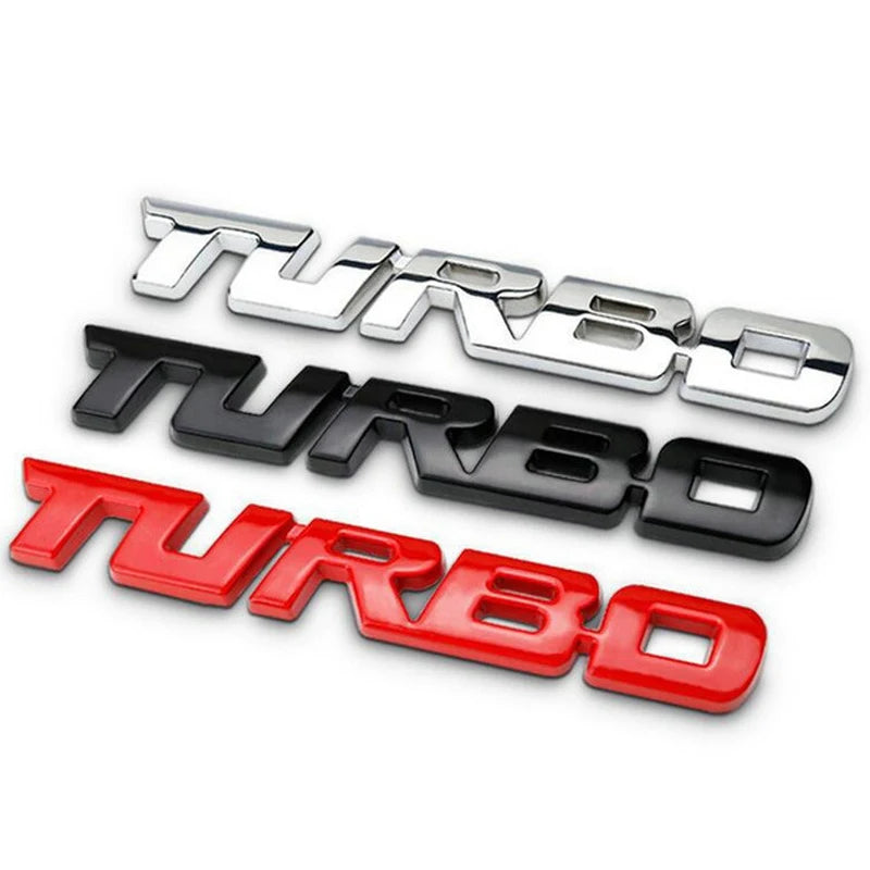 Car Sticker Turbocharged Turbo Metal Alloy 3D Badge Car Modification Accessories Rear Decorative Car-Sticker