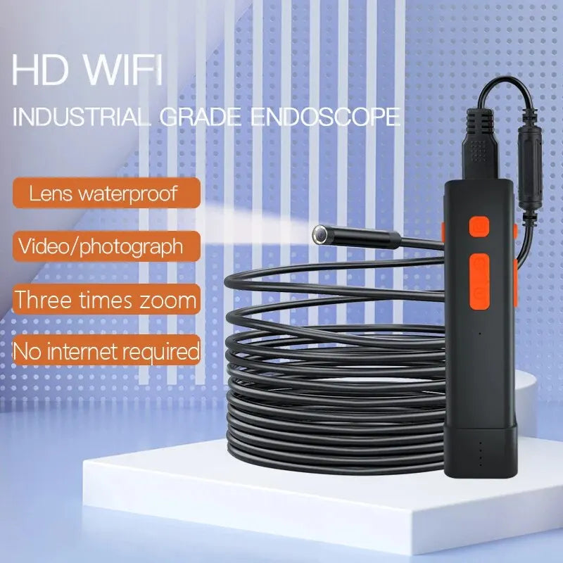 Wireless Endoscope 1080P Single & Dual Lens WiFi Borescope Inspection Camera Waterproof For Android IOS