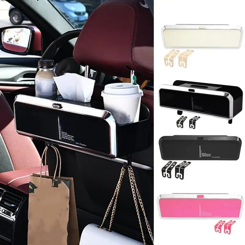 Car Backseat Organizer With Hook Holder Auto Storage Pockets Car Seat Back Organizer With Hook Car Accessories For Travel