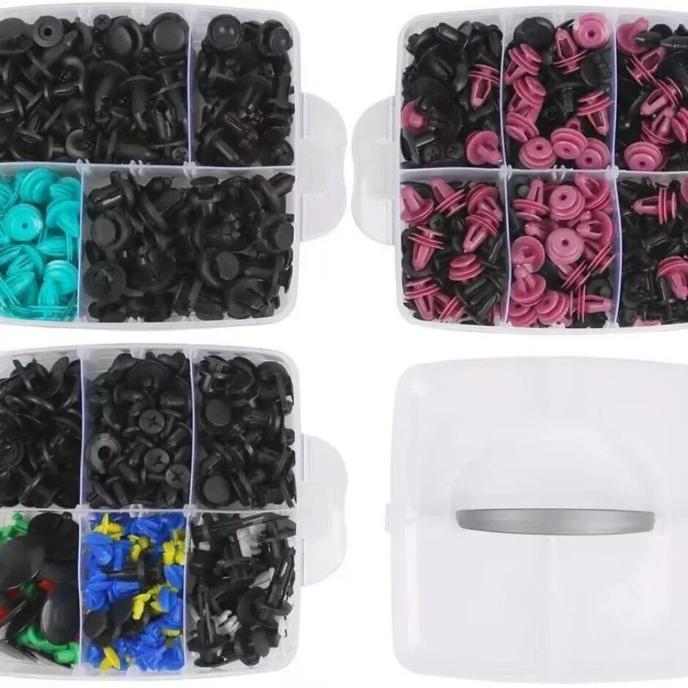 680Pcs Automotive Fastener Clips Set - Universal Bumper, Fender & Door Trim Retainers for Secure Vehicle Maintenance