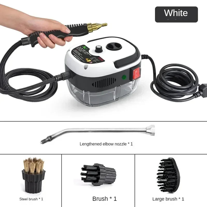 2500W High-Pressure Portable Steam Cleaner for Home and Vehicle Cleaning 

Experience the power of deep cleaning with this 2500W high-pressure portable steam cleaner. Ideal for homes, cars, kitchens, and air conditioners, it utilizes high-temperature