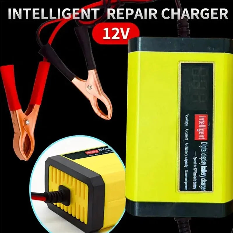 High-Efficiency 12V Car Battery Charger with Pulse Repair Technology for Optimal Maintenance and Longevity