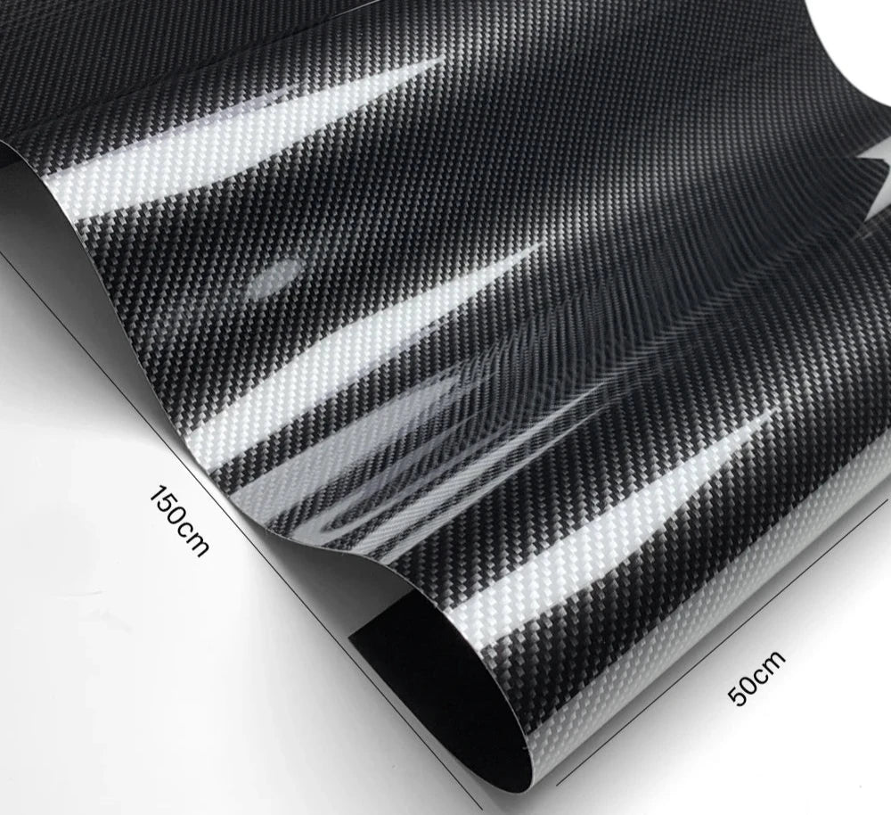 Gloss Black 9D Carbon Fiber Vinyl Wrap Film - Waterproof Anti-Scratch Protective Sticker for Cars, Motorcycles & Laptops - DIY Universal Auto Accessory