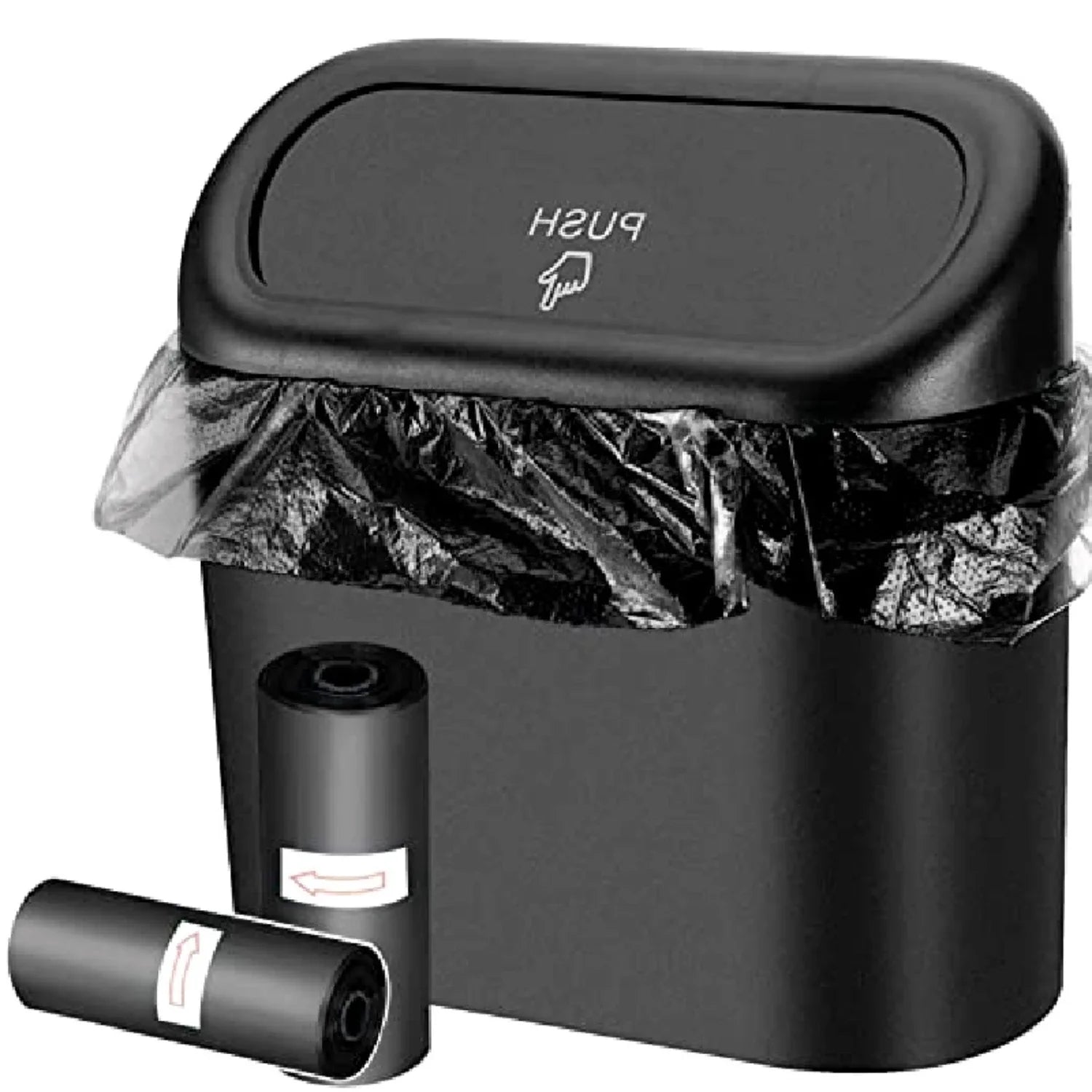 Compact Leak-proof Mini Car Trash Can with Secure Lid - Complete Accessory Set for a Tidy Vehicle  

Elevate your driving experience with this leak-proof mini car trash can, designed for effortless organization. Its secure lid prevents spills, while the