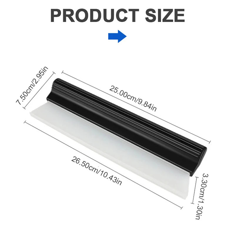 Flexible Silicone Car Window Squeegee - Streak-Free Water Wiper for Crystal Clear Glass Cleaning