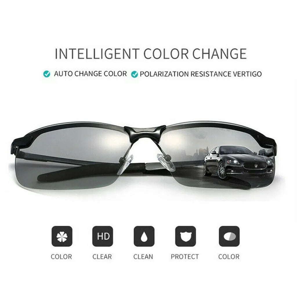 Photochromic Polarized Sunglasses for Outdoor Sports Color-Changing and High Performance