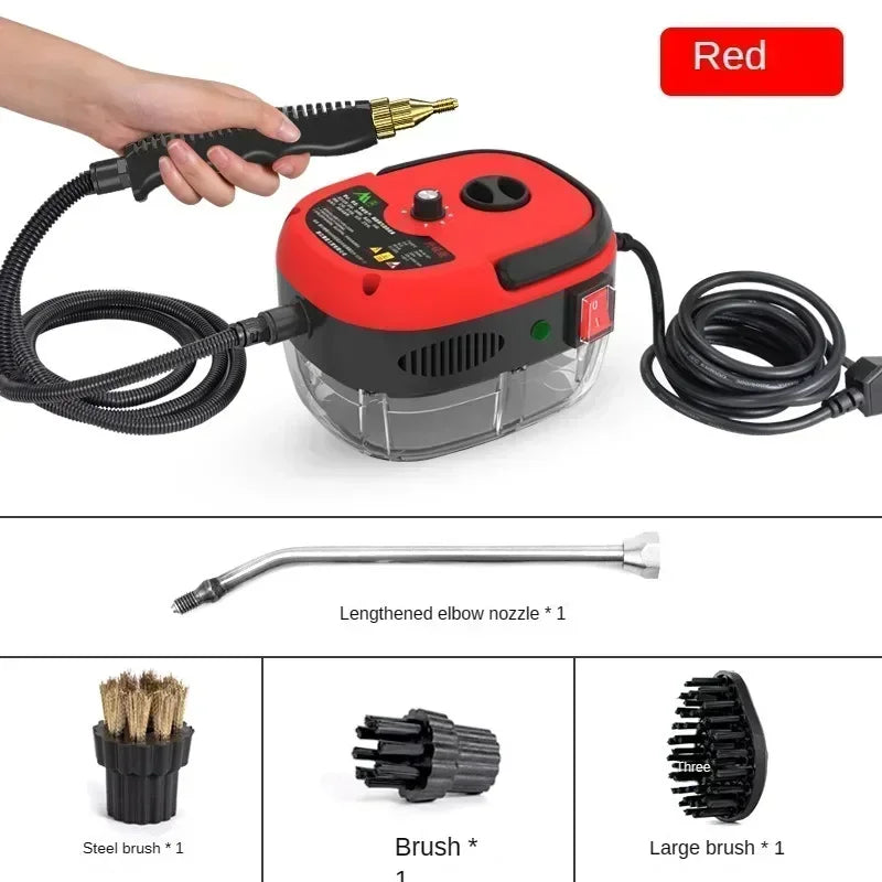 2500W High-Pressure Portable Steam Cleaner for Home and Vehicle Cleaning 

Experience the power of deep cleaning with this 2500W high-pressure portable steam cleaner. Ideal for homes, cars, kitchens, and air conditioners, it utilizes high-temperature