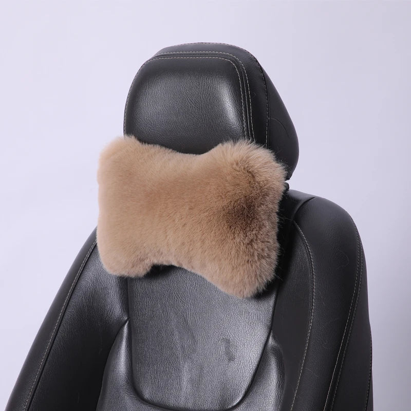 Winter Plush Car Neck Rest Pillow - Ultimate Comfort & Support for Long Drives