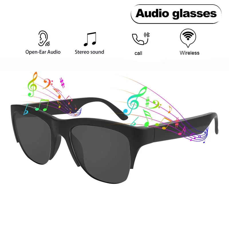 Bluetooth 5.3 Smart Sunglasses with Wireless Headphones Hands-Free Calling and Hifi Music - Outdoor Sports TWS Headset