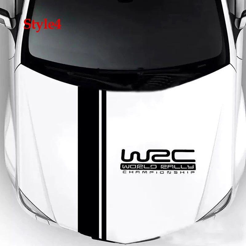 Customizable Hood Stripe Stickers for Cars - Durable PVC Car Body Decals & Accessories