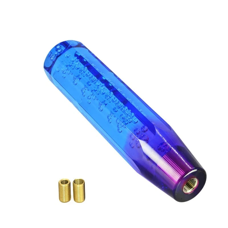 Two-Toned Crystal Bubble 6" Universal Shift Knob Replacement - Transparent Blend of Royal Blue & Purple