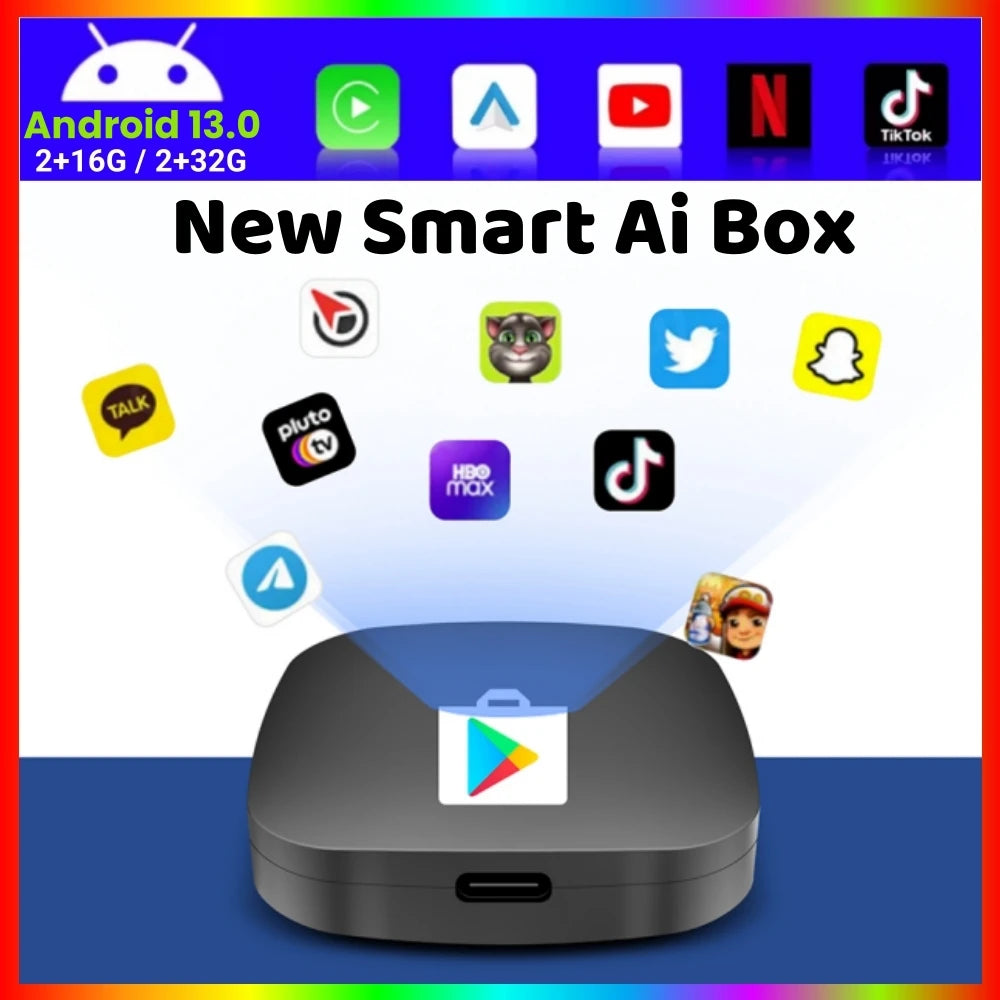 Ultimate Wireless Carplay & Android Auto Smart TV Box for In-Car Entertainment with YouTube and Netflix Compatibility