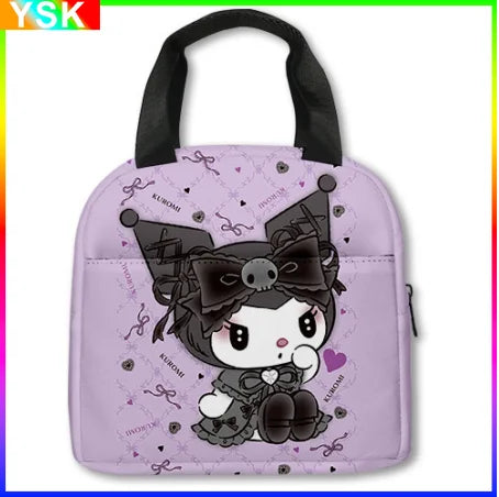 Kawaii Kuromi Anime Backpack with Pencil Case - Cute Cartoon Mochila for Students, Zipper Sports Shoulders