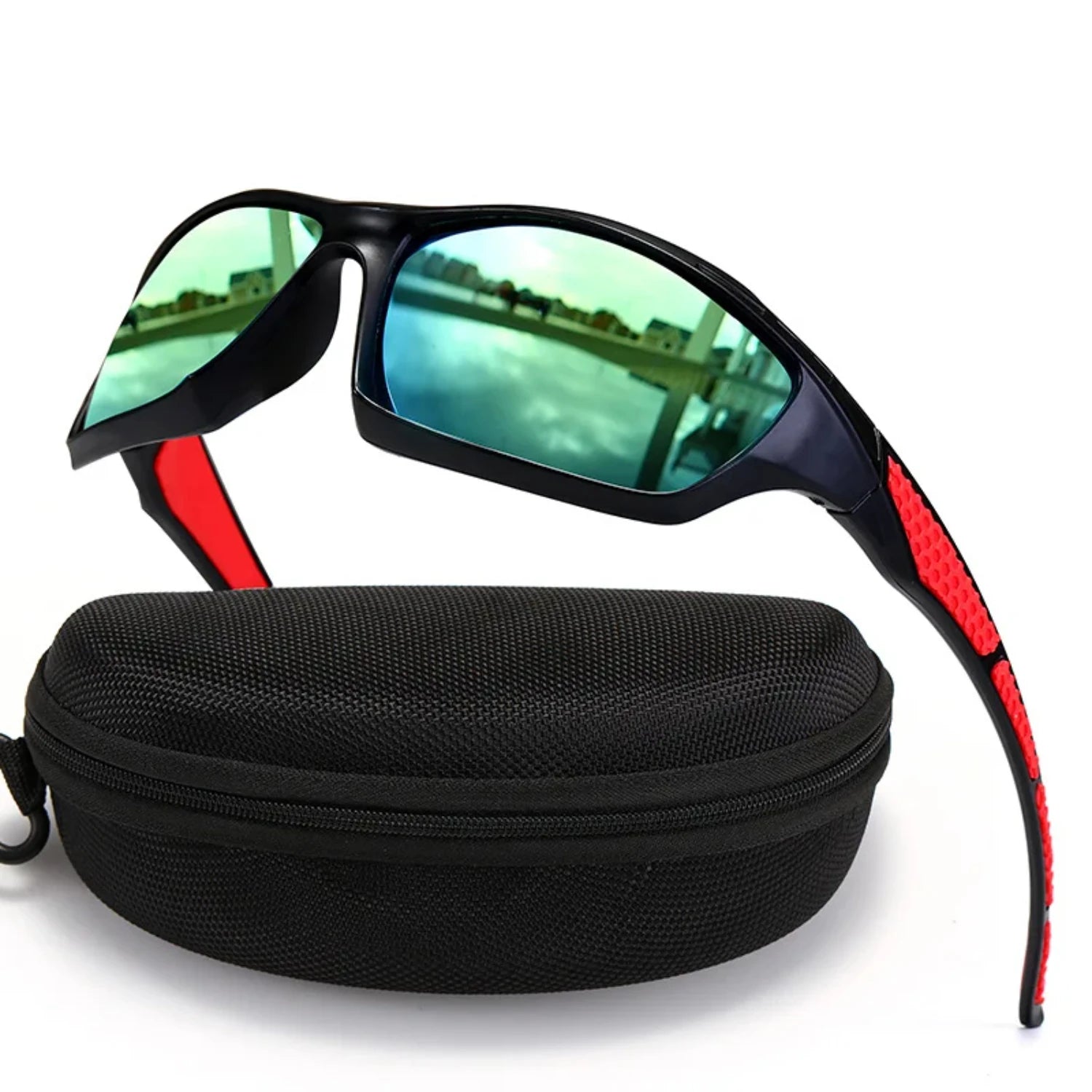 Durable UV400 Sports Sunglasses for Active Men and Women - Ideal Eye Protection for Drivers, With Case