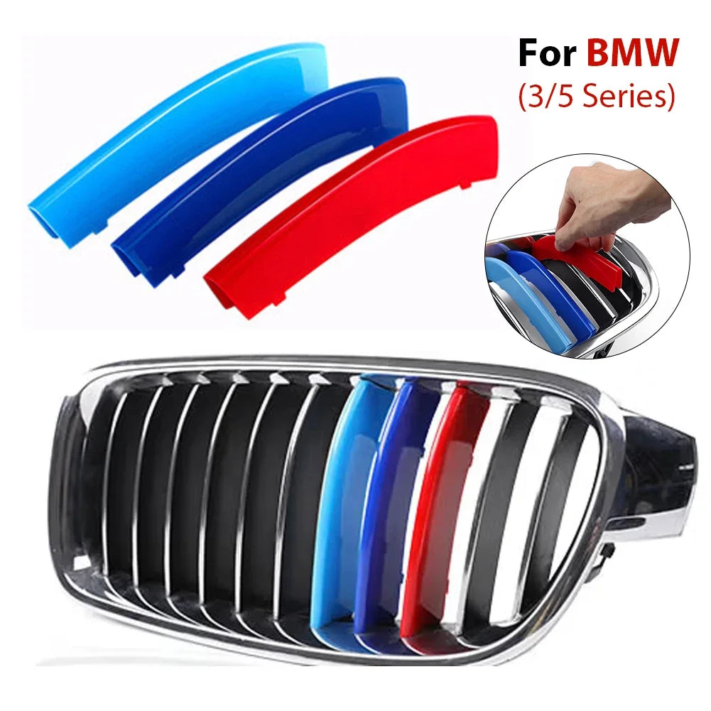 3pcs Premium Racing Grille Trim Strips for BMW - Boost Style & Performance