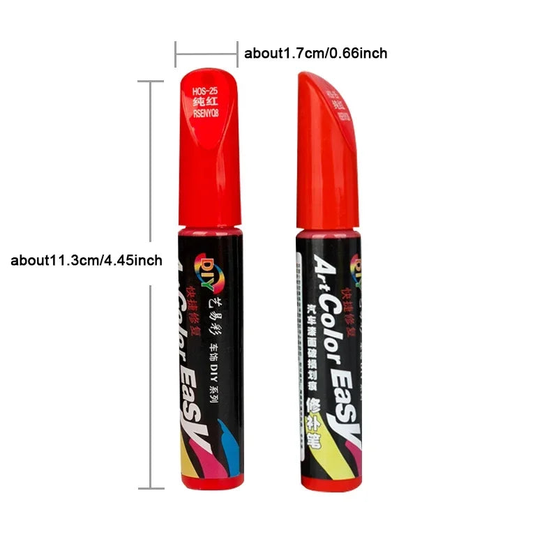 Car Scratch Repair Touch-Up Pen - Pearl White, Black, Red & Silver - Motorcycle & Auto Paint Restorer