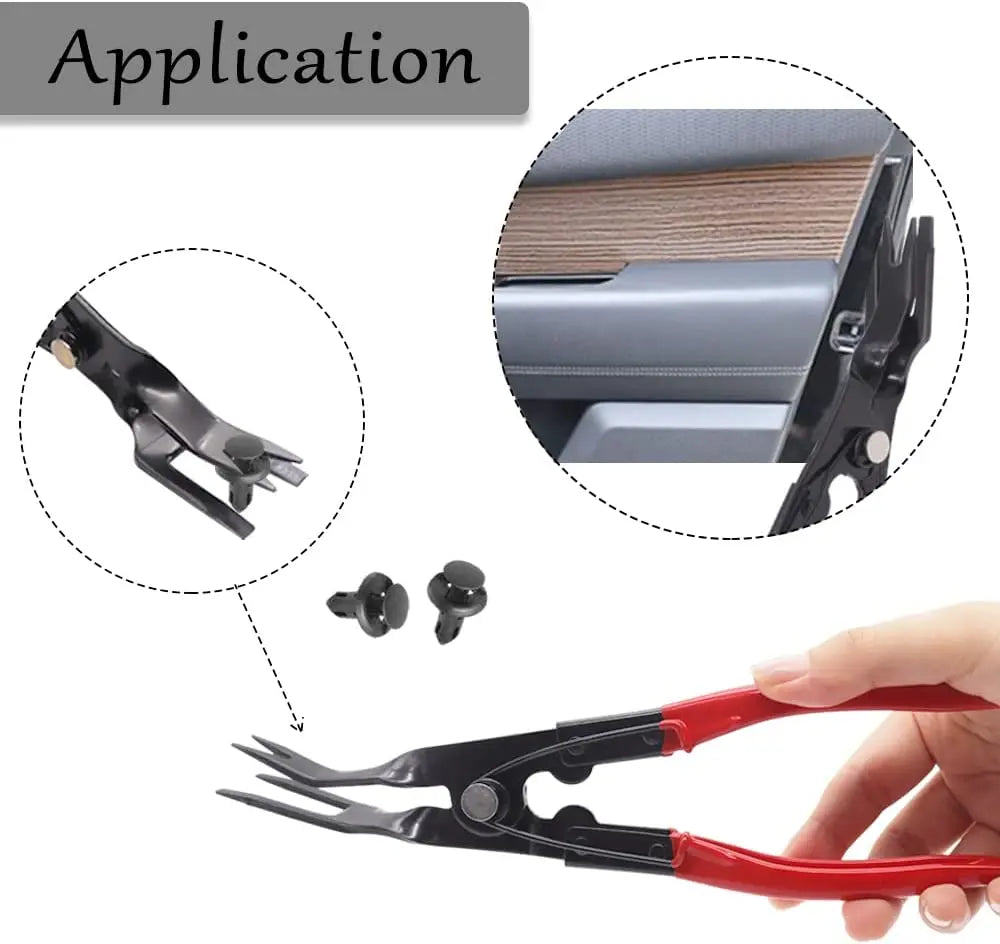 Heavy-Duty Trim Removal Pliers – Ergonomic Spring-Loaded Tool for Effortless Car Panel & Bumper Clip Extraction