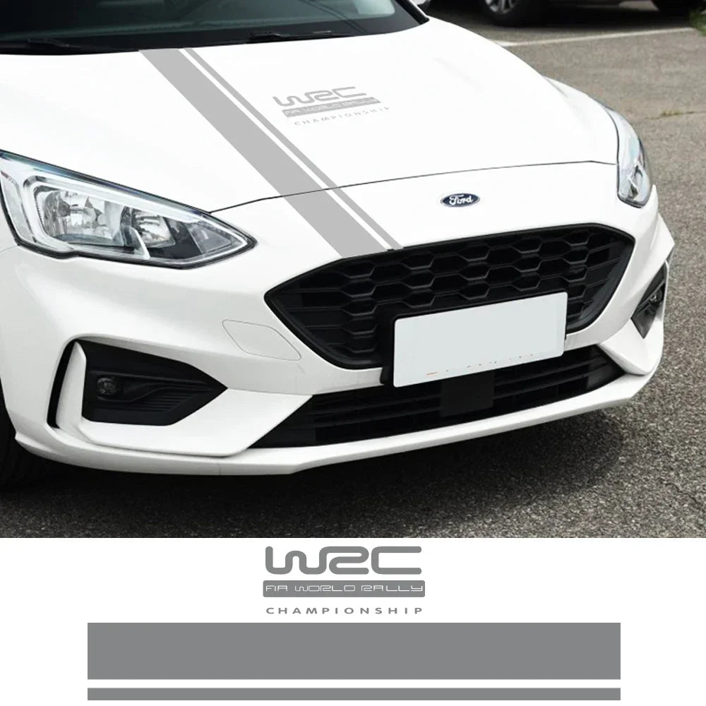 Stylish WRC Car Hood Decor Decals - Vinyl Film Stickers for Customizing Suzuki, Volvo, Skoda, Tesla, VW, Smart, Seat, and Subaru