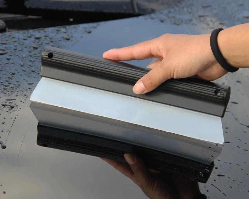 Flexible Silicone Car Window Squeegee - Streak-Free Water Wiper for Crystal Clear Glass Cleaning