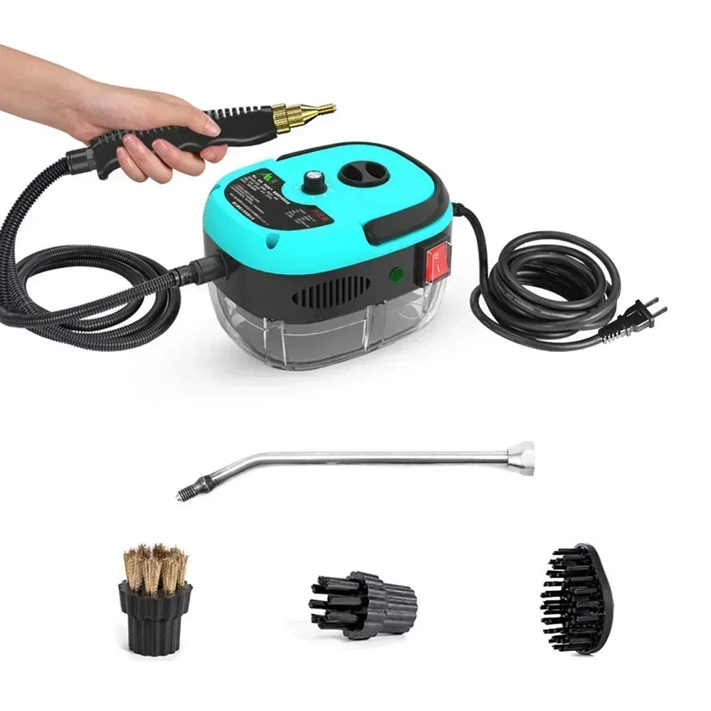 2500W High-Pressure Portable Steam Cleaner for Home and Vehicle Cleaning 

Experience the power of deep cleaning with this 2500W high-pressure portable steam cleaner. Ideal for homes, cars, kitchens, and air conditioners, it utilizes high-temperature