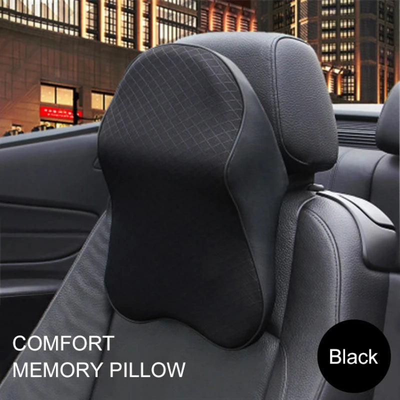 Ergonomic Memory Foam Neck Support Pillow for Car Seats - Ultimate Travel Comfort and Pain Relief