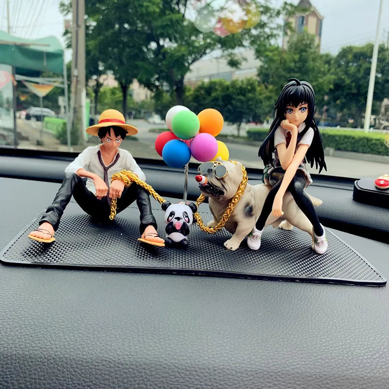 One Piece Monkey D Luffy Yukino Anime Figure Models Toys Sabo Ace Doll Cake Car Decoration Collection Children Toys