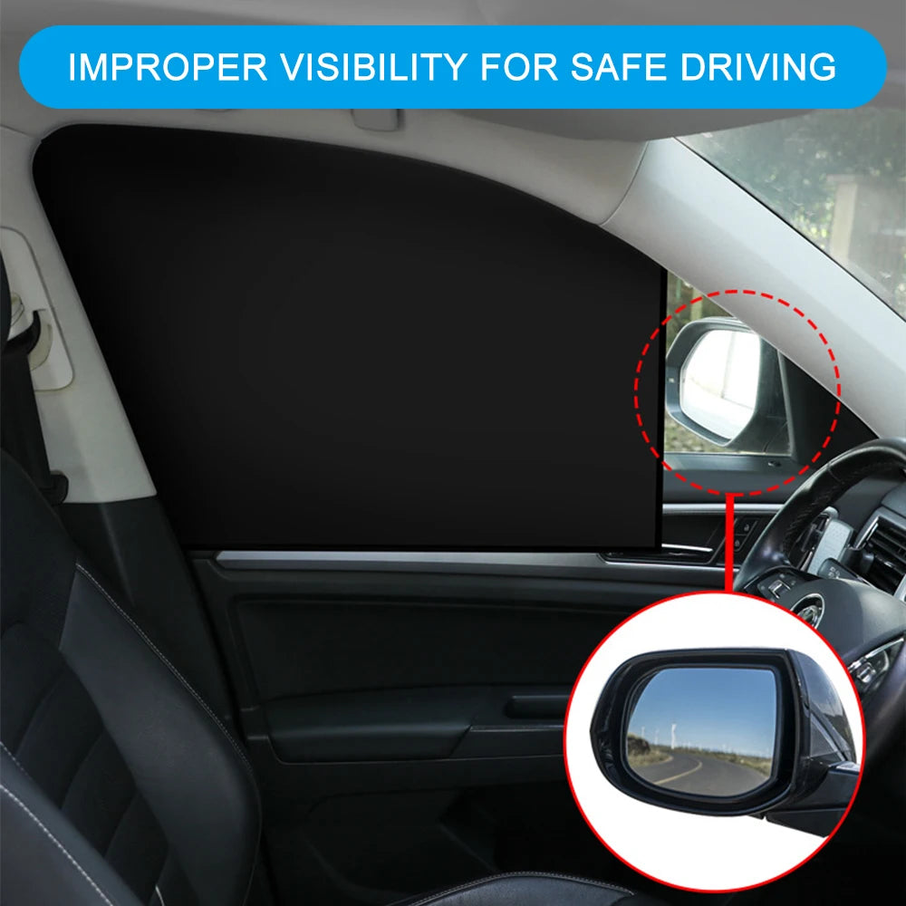 Double-Sided Magnetic Car Sunshade for UV Protection and Privacy - Easy Install Auto Window Cover