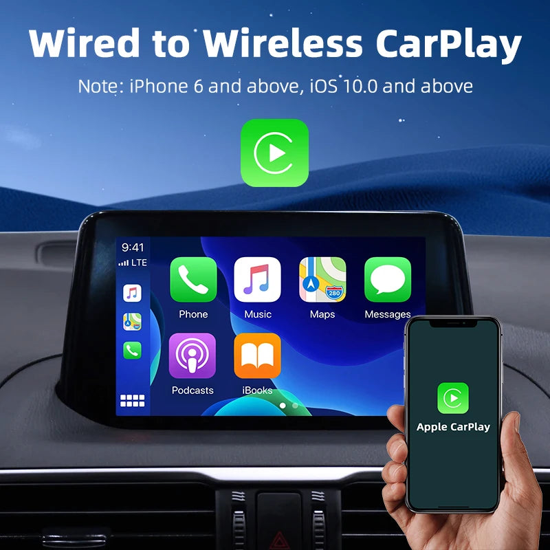 Ultimate Wireless CarPlay & Android Auto Adapter - Bluetooth Connectivity for Seamless Hands-Free Driving in Popular Car Models