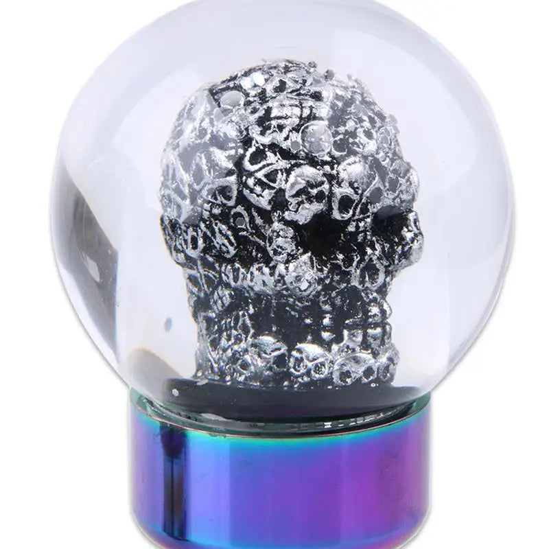 Acrylic Crystal Bubbles Shifter Knob Adapter with Creative Skull Design for Car Gear Shift Lever