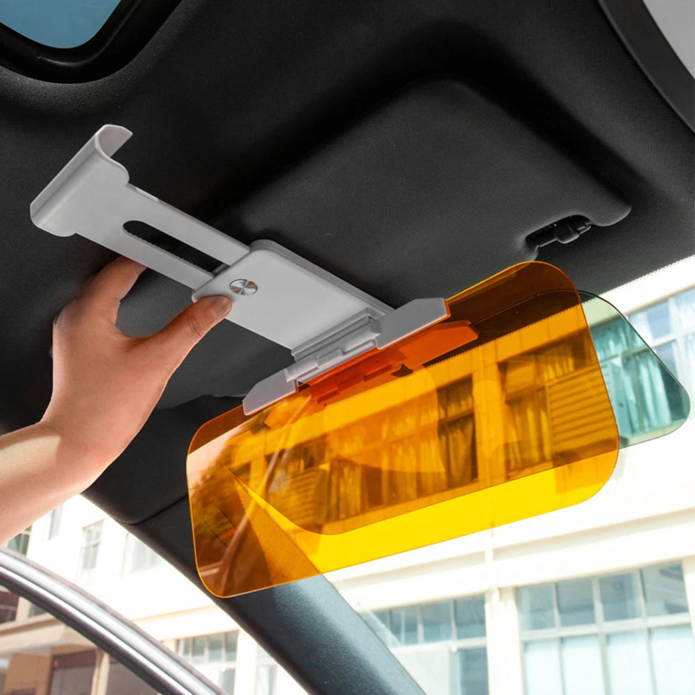 Adjustable 2-in-1 Car Sun Visor with Anti-Dazzle Technology for Day & Night Driving 

Experience unparalleled visibility and safety on the road with this innovative adjustable sun visor. Designed to combat glare from sunlight and headlights, this sun