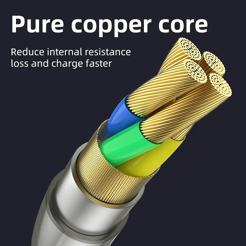 Fast Charging Cable RGB LED USB to Type-C Fast Charging Cable