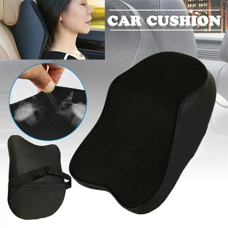 = Comfort 3D Memory Foam Car Neck Pillow - Breathable Headrest Seat Cushion for Travel & Long Drives