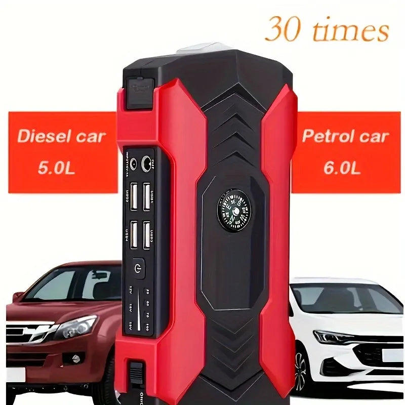 12V Car Jump Starter, Portable Power Bank, Emergency Starting Power Supply, Auto Starter For Petrol Diesel Car, Emergency Lighti