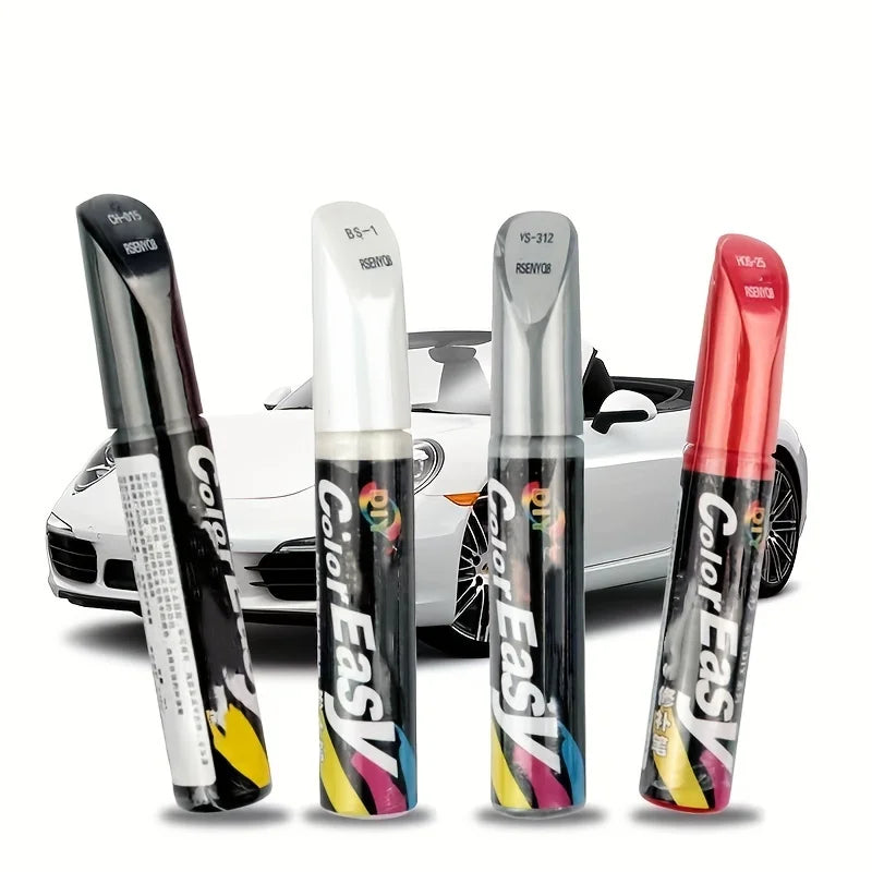 Car Scratch Repair Touch-Up Pen - Pearl White, Black, Red & Silver - Motorcycle & Auto Paint Restorer