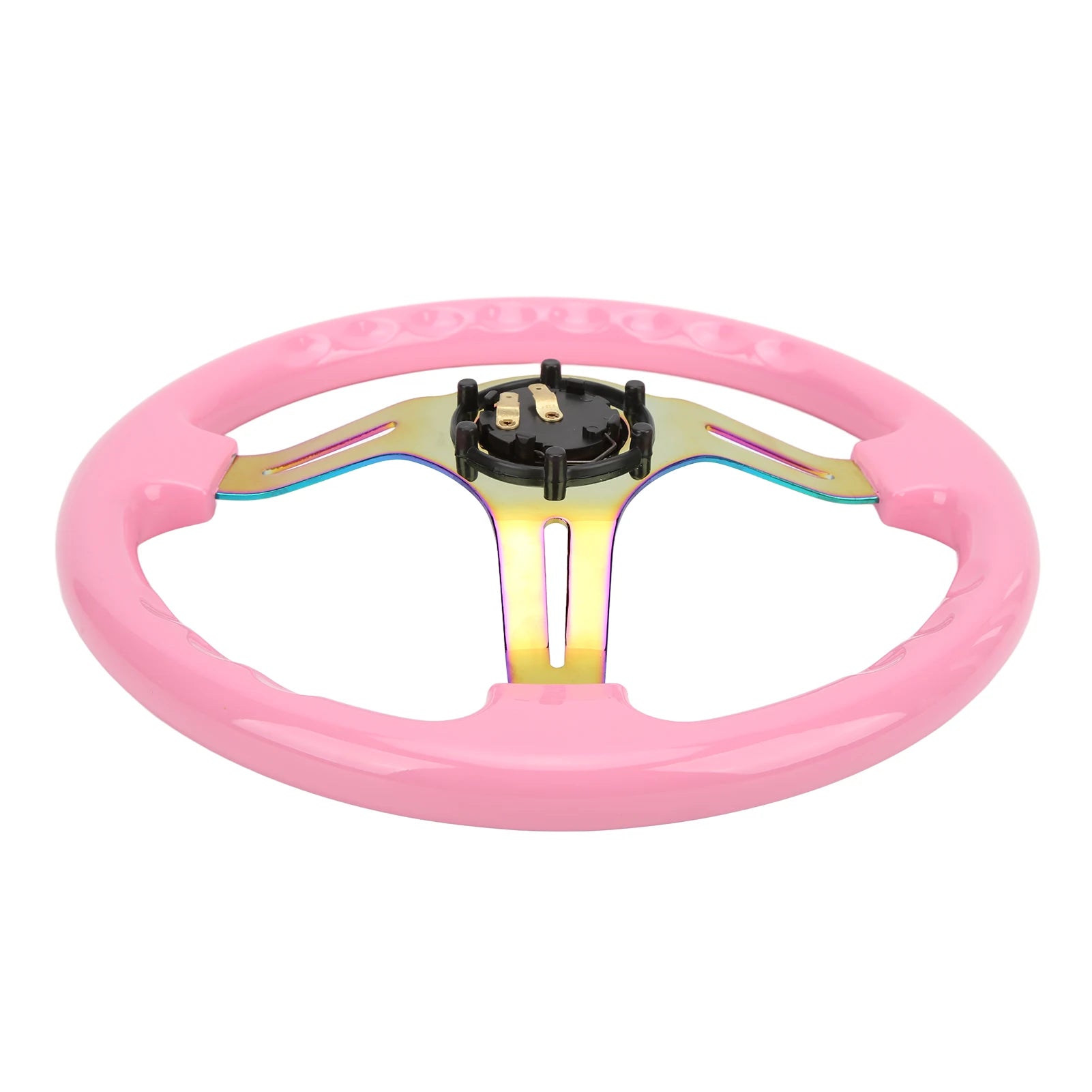 350mm/14in ABS steering wheel pink 6-hole universal racing steering wheel