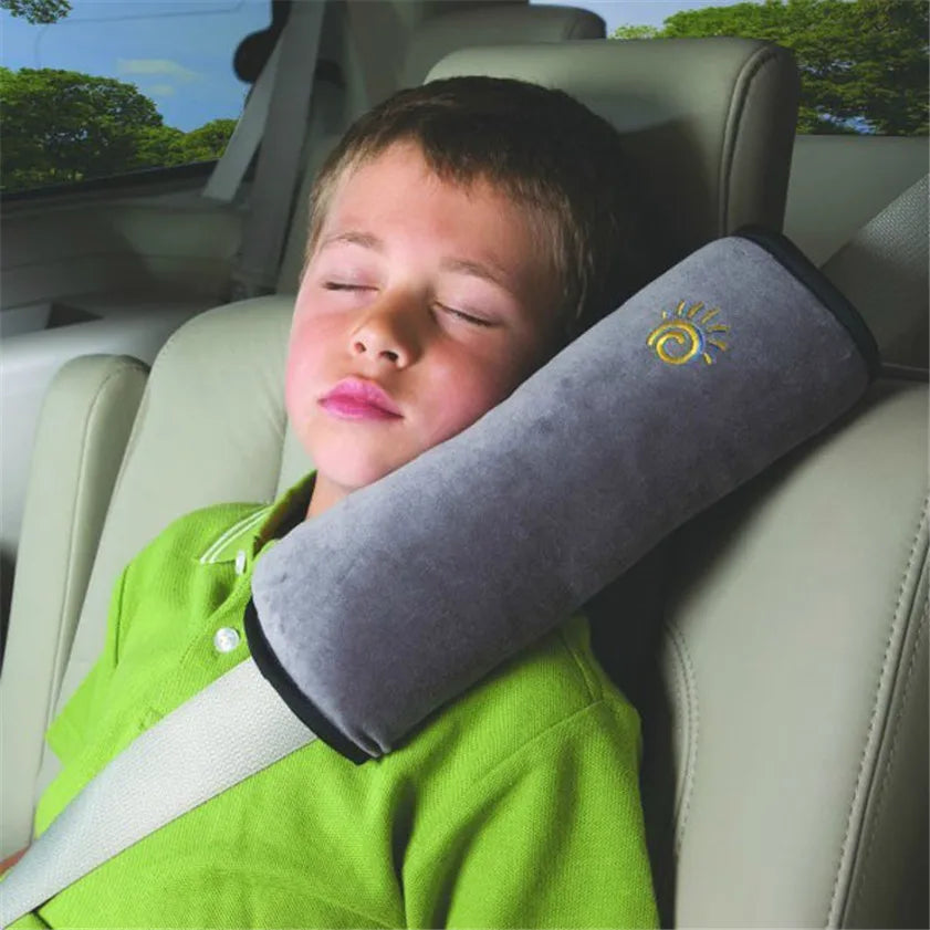 Plush Baby Car Seat Belt Cover - Safety Strap Pillow for Kids - Comfortable Seat Belt Adjuster and Protector