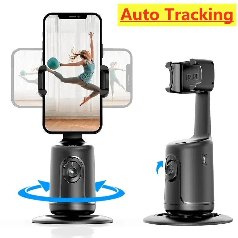 Smartphone Video Stabilizer 360 Auto Face Tracking Gimbal with Tripod and AI Technology for Vlogging and Live Streaming