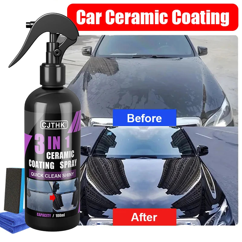 Ceramic Nano Coating for Cars - Hydrophobic Paint Protection & Polishing Agent, Scratch Resistant & UV Shield, Easy Application