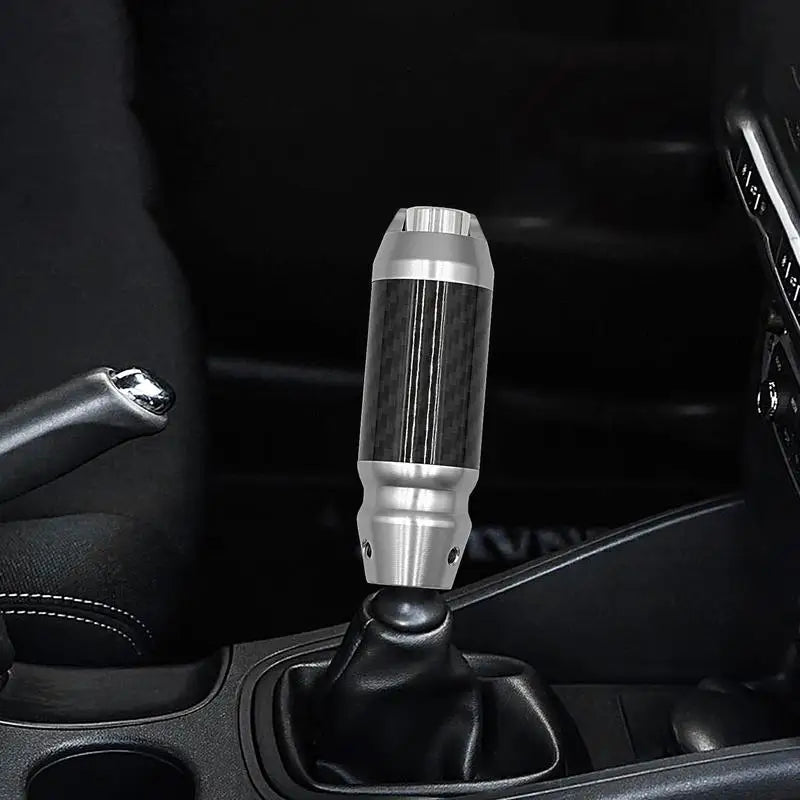 Carbon Fiber Shift Knob for Automatic Shift Boots  Knobs - Sporty  Sturdy Engraved Logo Gear Lever Shifter with Unique Design