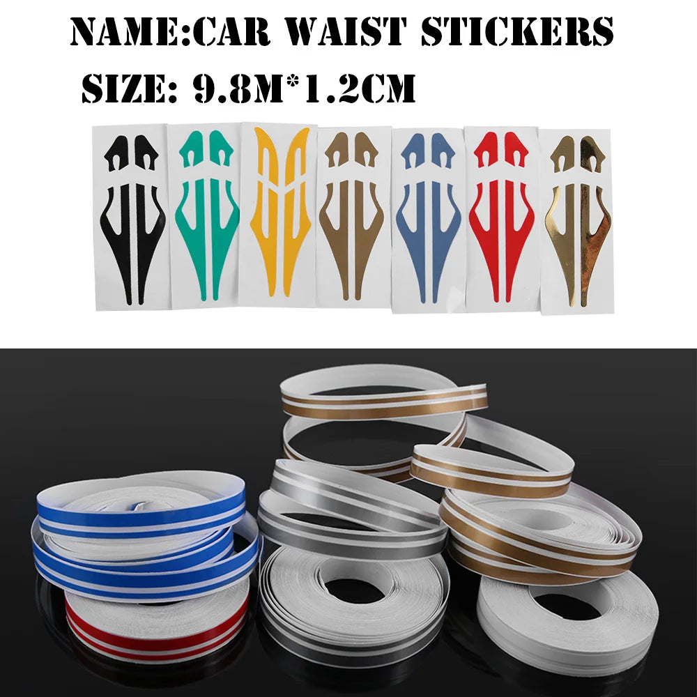 Multicolor Pinstripe Vinyl Tape for Car Body Customization - Waterproof Self-Adhesive Decorative Stripe Roll for Automotive Styling and Personalization