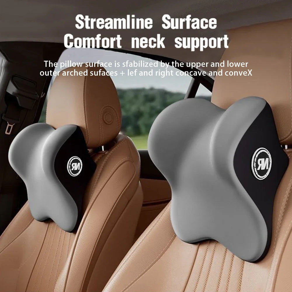 Memory Foam Neck and Lumbar Support Cushion Set for Unmatched Driving Comfort