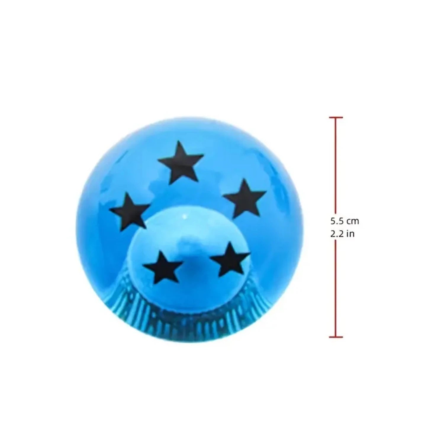 Car Shift Knob, Blue Crystal Acrylic Stars Pattern Round Ball Universal Manual Car Gear Stick Shift Knob Shifter Lever Head Adap