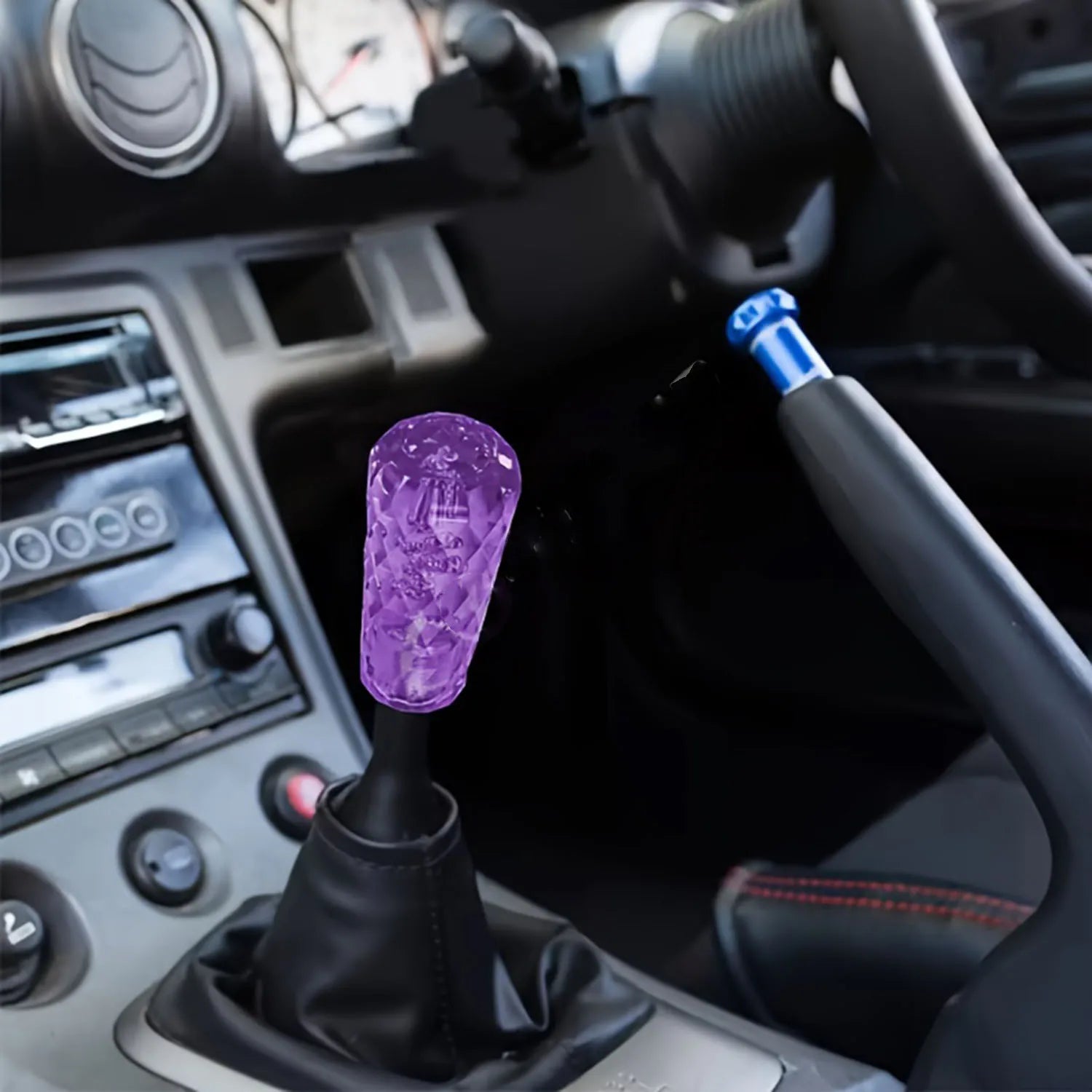 Transparent Crystal Diamond Lazer Cut Shift Knob, Universla Shift Knob Replacement