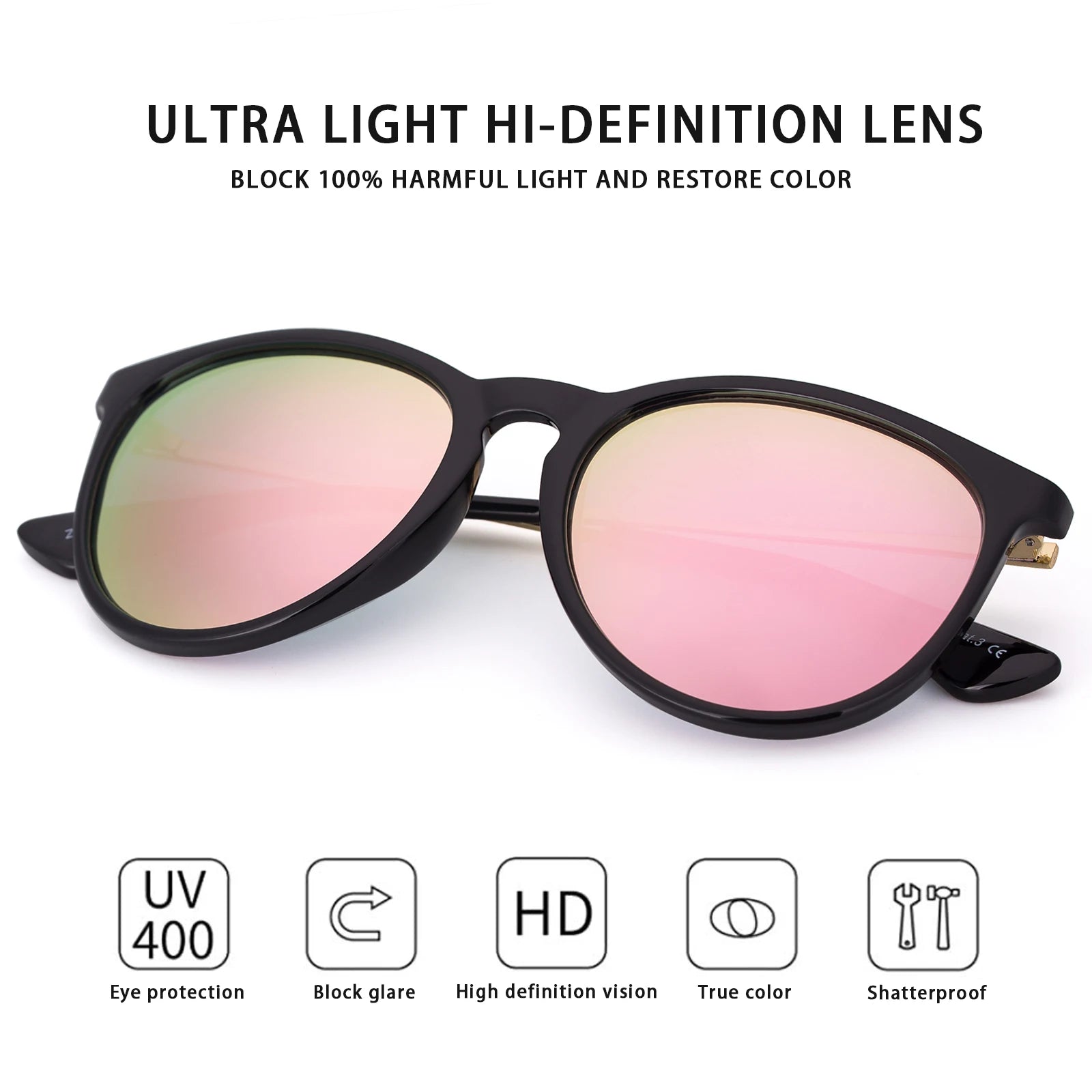 Polarized Mirror Lens Shades for Driving - Reflective Sunglasses