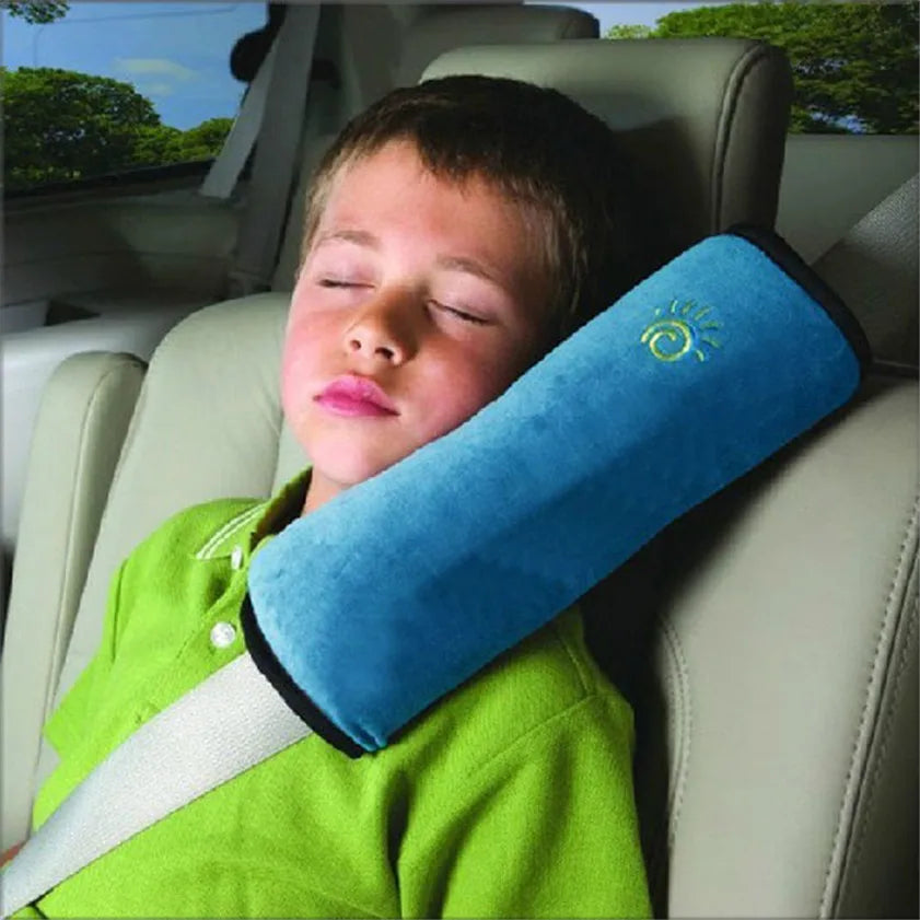 Plush Baby Car Seat Belt Cover - Safety Strap Pillow for Kids - Comfortable Seat Belt Adjuster and Protector