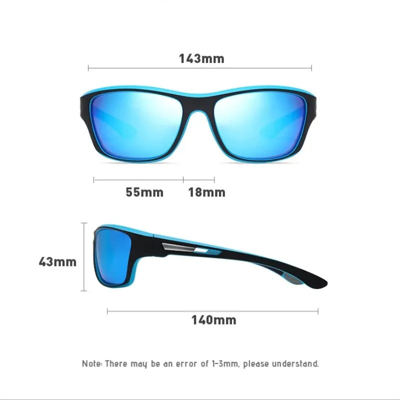 Color-changing Polarized Sport Sunglasses, Water-proof Coating, Anti-glare, UV400